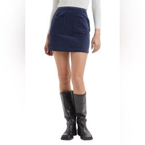 ROLLA’S Andie Patch Pocket Cotton Corduroy Miniskirt